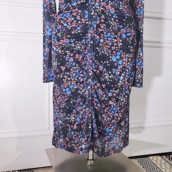 Super Soft Retro Ruched Button Down Semi Sheer Dress - Picture 10 of 11